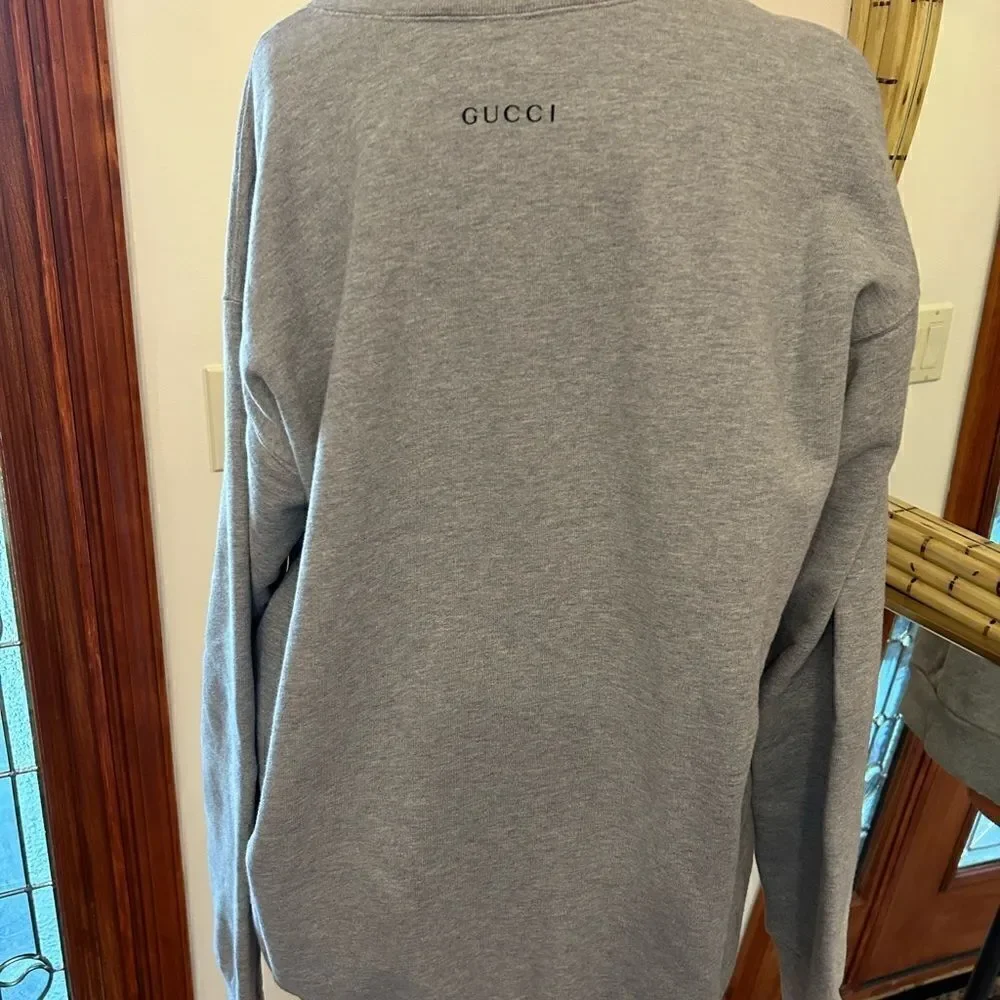 Men’s Gucci, X Disney, Donald Duck heavyweight sweatshirt size large made Italy
